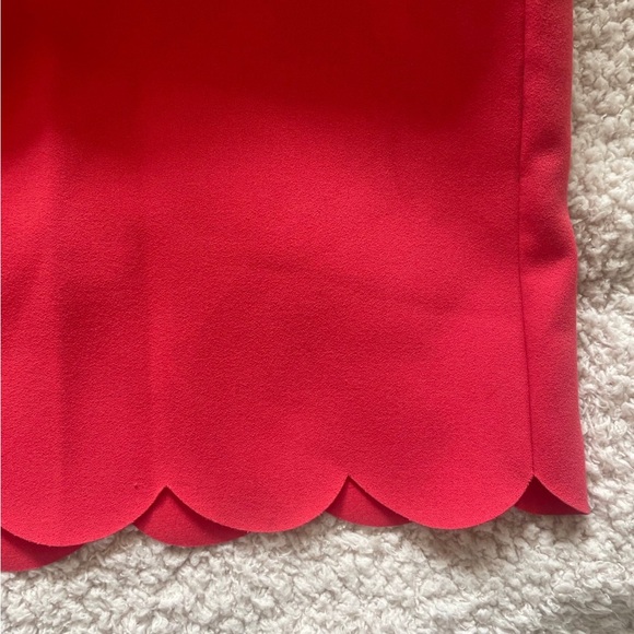 J. Crew Womens Shift Dress Sleeveless Round Neck Back Full Zip Coral 6 scallop - Picture 7 of 8